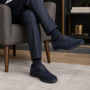 Pantofi barbati bleumarin din piele naturala intoarsa GKR103BLVEL